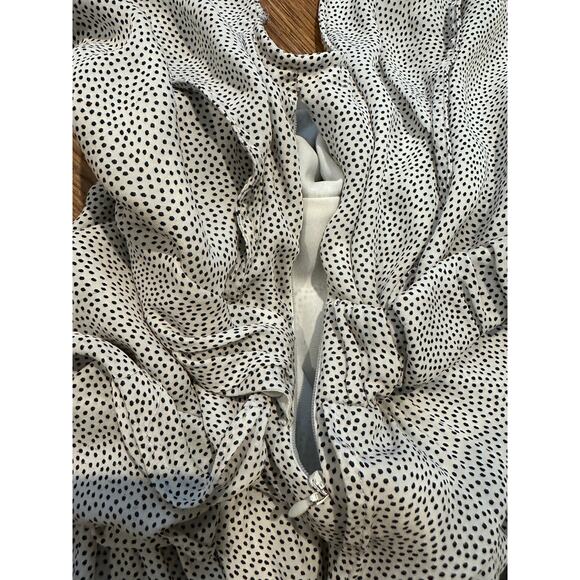 A.L.C. Silk Viera Rimini Dot Tiered Mini Dress Women’s Size 6 – Cocktail Dress - Picture 4 of 7